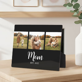 Placa Expositora Mom Established Elegant Script Black 3 Photo