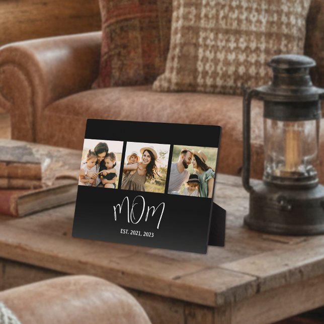 Placa Expositora Mom Established Elegant Script Black 3 Photo (Subido por el creador)