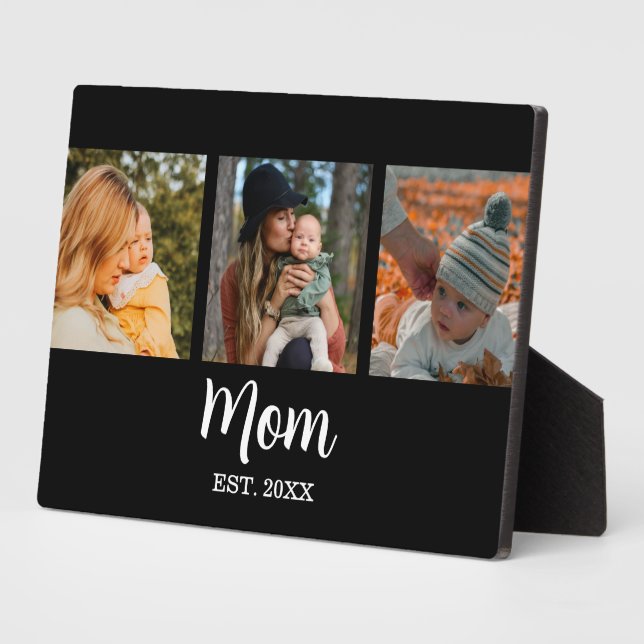 Placa Expositora Mom Established Modern Script Black 3 Photo (Lado)