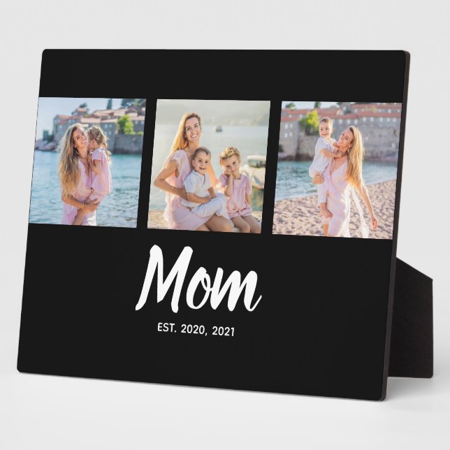 Placa Expositora Mom Established Modern Script Black 3 Photo (Lado)