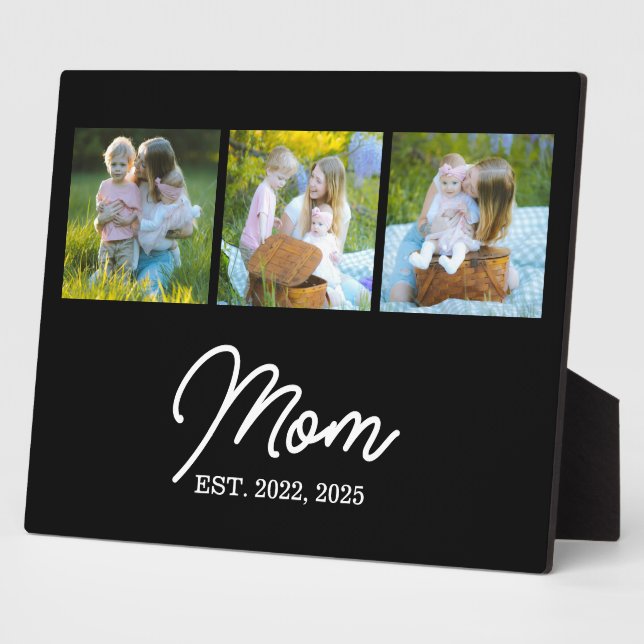 Placa Expositora Mom Established Modern Script Black 3 Photo (Lado)