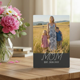 Placa Expositora Mom Established Modern Script Photo 