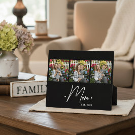 Placa Expositora Mom Established Script 3 Photo Black