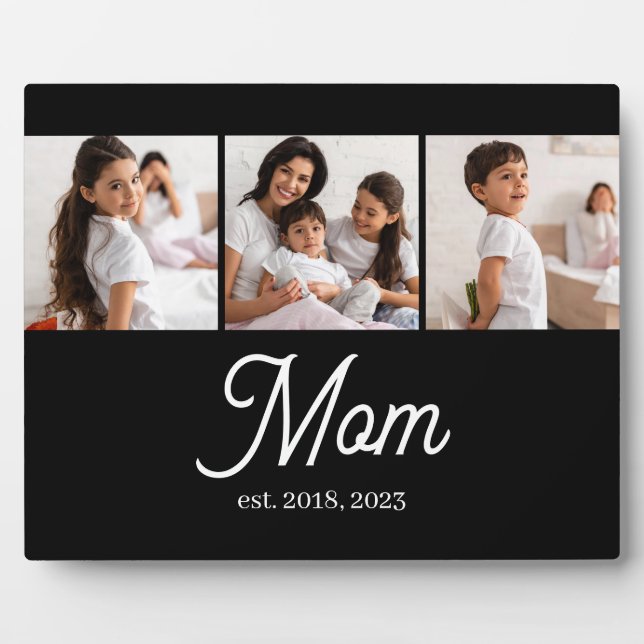 Placa Expositora Mom Established Script Black 3 Photo (Frente)