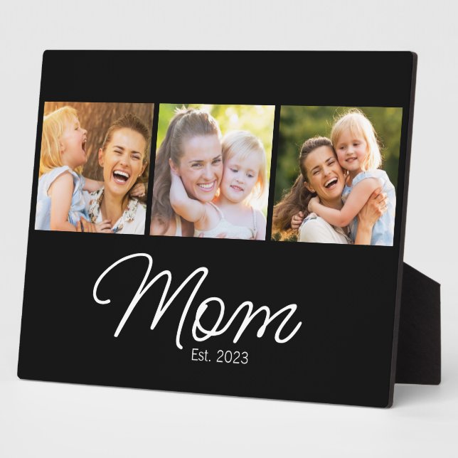 Placa Expositora Mom Established Script Black 3 Photo (Lado)