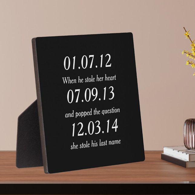 Placa Expositora Momentos Románticos Fechas Personalizadas Boda Per (Subido por el creador)