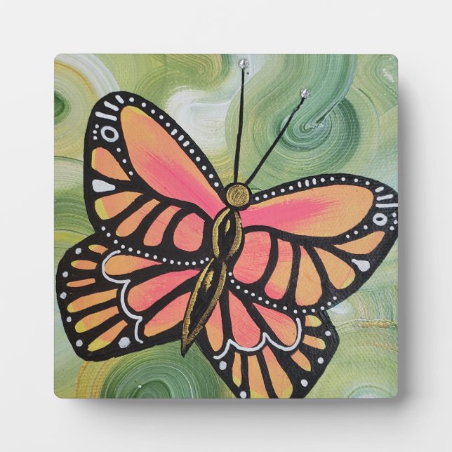 Placa Expositora Monarch Butterfly Tabletop Plaque (Frente)