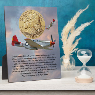 Placa Expositora Moneda de Tuskegee Airmen