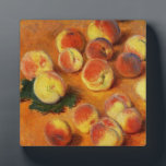Placa Expositora Monet Peaches Plaque<br><div class="desc">Placa de Monet Peaches. Óleo sobre lienzo de 1883. Una de las pinturas de melocotón más populares de todos los tiempos, la vida de Monet, en 1883, conserva deliciosamente el rico naranja y los amarillos de los melocotones de verano. Un gran regalo para los aficionados a Claude Monet, el impresionismo,...</div>