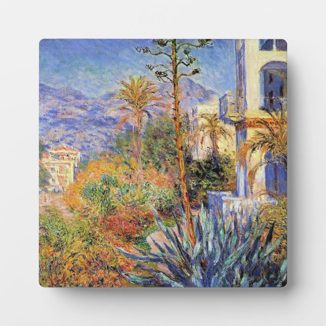 Placa Expositora Monet - Villas en Bordighera, (Frente)