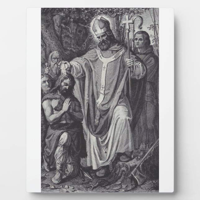 Placa Expositora Mono benedictino inglés de Saint Boniface (Frente)