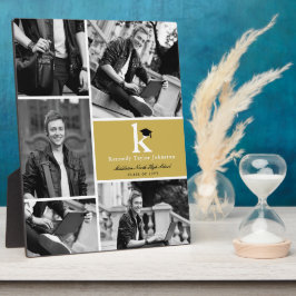 Placa Expositora Monograma clásico Bloques de oro 5 Graduación de f