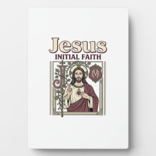 Placa Expositora Monograma de Jesús Inicial Fe Monograma de Jesús I