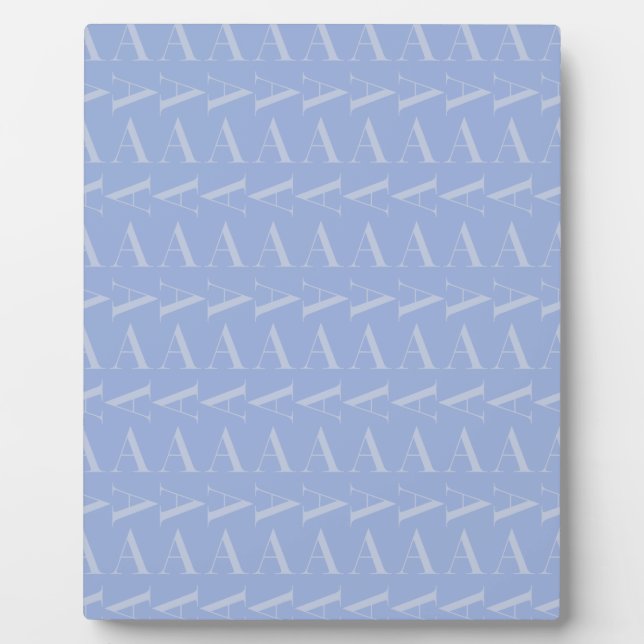 Placa Expositora Monograma Letra inicial A, azul (Frente)