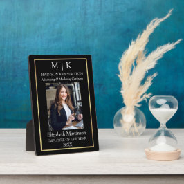 Placa Expositora Monograma o Agregar logotipo Business Gold EmployD