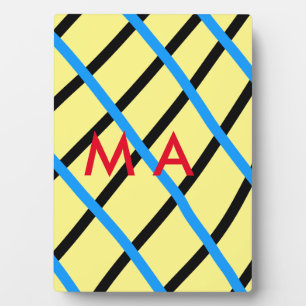 Placa Expositora Monograma simple añada su letra de nombre man mini