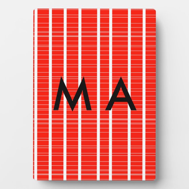 Placa Expositora Monograma simple añada su letra de nombre man mini (Frente)