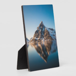 Placa Expositora Montaña Lofoten de Noruega