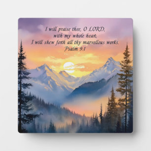 Placa Expositora Montaña Sunset Christian Plaque