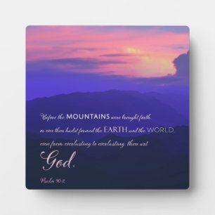 Placa Expositora Montaña Sunset Home Decoración Plaque con Easel