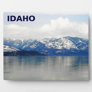 Placa Expositora Montañas A Orillas Del Lago