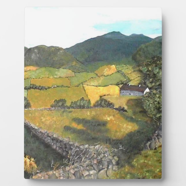 Placa Expositora Montañas paisajísticas irlandesas de Mourne (Frente)