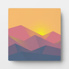 Placa Expositora Montañas rusticas geométricas Minimalistas