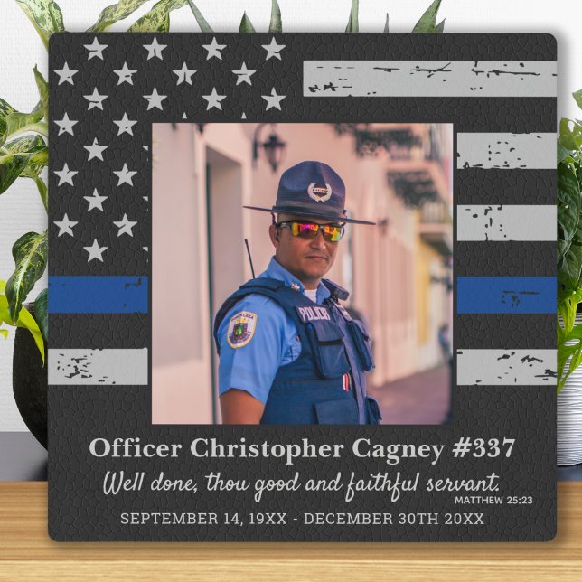 Placa Expositora Monumento a la policía Línea Azul delgada (Subido por el creador)