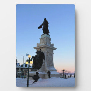 Placa Expositora Monumento a Samuel De Champlain, Quebec, Canadá