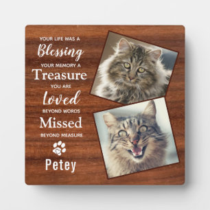 Placa Expositora Monumento al gato ruso Mascota