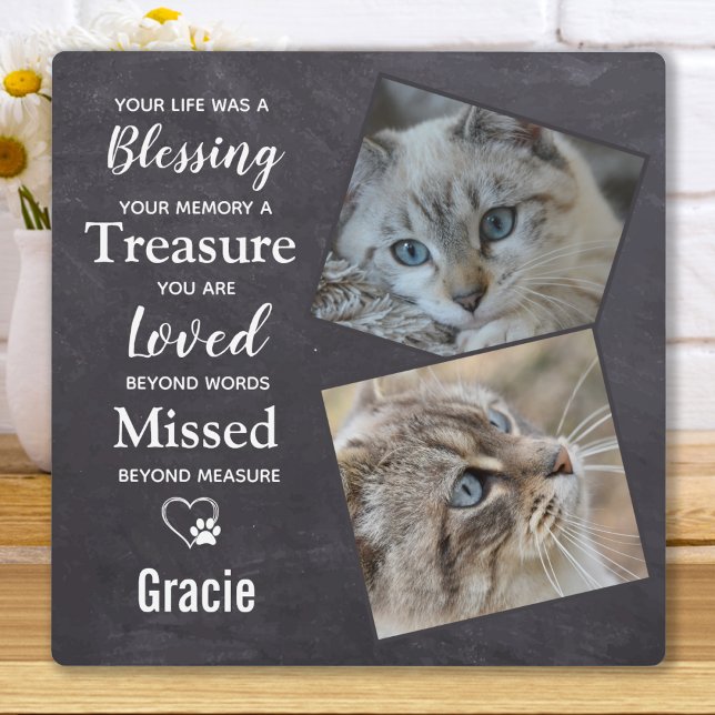 Placa Expositora Monumento al mascota - Foto de recuerdo del gato (Subido por el creador)