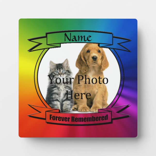 Placa Expositora Monumento al Personalizado arcoiris - Siempre reco (Frente)