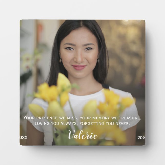 Placa Expositora Monumento conmemorativo de Keepsake moderno por fo (Frente)