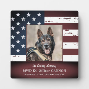 Placa Expositora Monumento conmemorativo de perros trabajadores mil