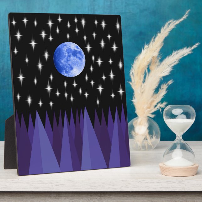 Placa Expositora Moon Starlight Tabletop Plaque con Easel (Lado)