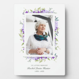 Placa Expositora Morado Sombra Garland En La Foto De La Memoria Ama