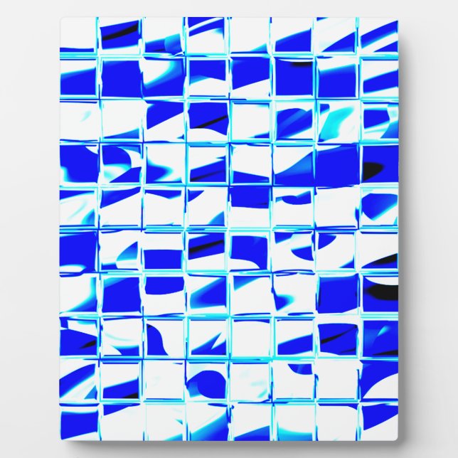 Placa Expositora mosaico azul (Frente)