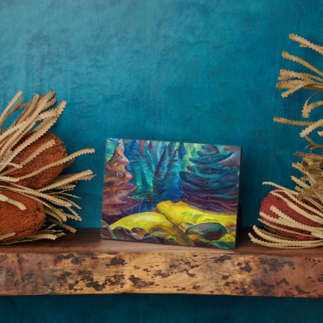 Placa Expositora Moss amarillos | Emily Carr | (Lado)