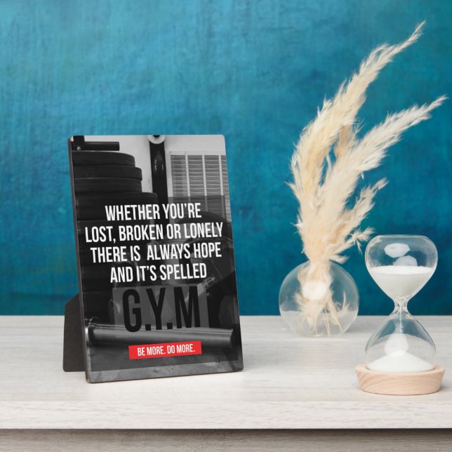 Placa Expositora Motivación de gimnasio (Lado)