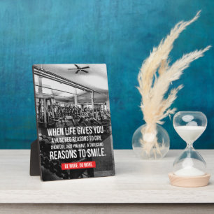 Placa Expositora Motivación del gimnasio