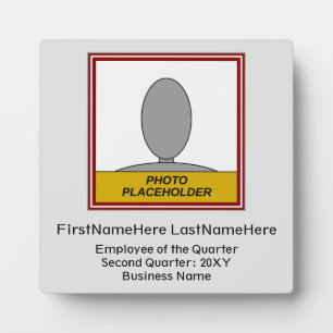 Placa Expositora Motivador, Premio Básico de Reconocimiento de Pers