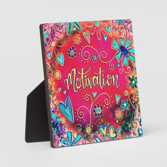 Placa Expositora Motivation Fun Whimsical Bonito Floral Easel. (Anverso)