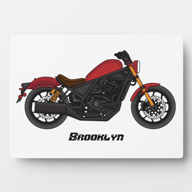 Placa Expositora motocicleta estilo crucero Guay (Frente)