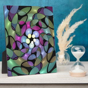 Placa Expositora Movimientos coloridos Resumen Arte Fractal Trippy