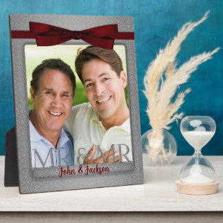 Placa Expositora Mr. & Mr. Gay Boda Photo in Silver