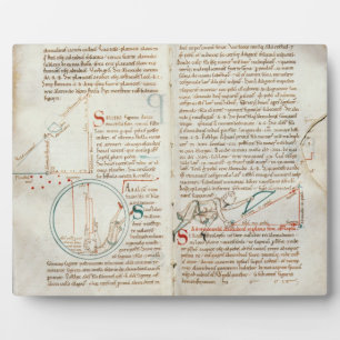Placa Expositora Ms 235 f.32 y 33 Geometría, de un "Traite d'Astron