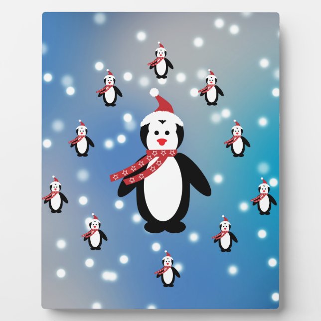 Placa Expositora Muchos pingüinos (Frente)