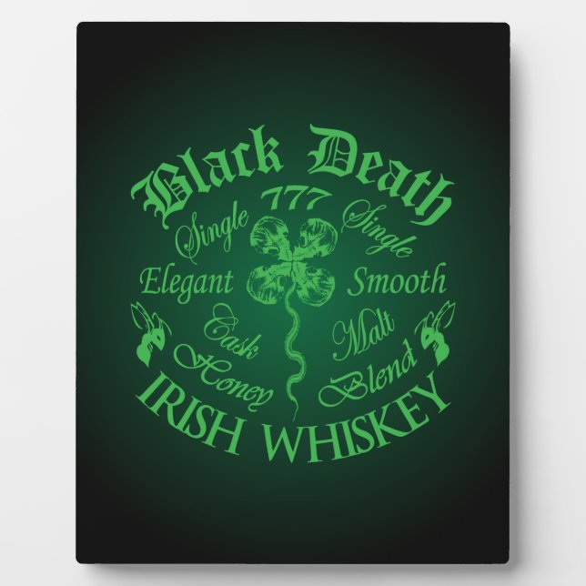 Placa Expositora Muerte negra 777 - Whiskey de miel (Frente)