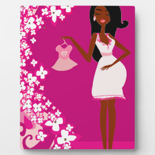 Placa Expositora mujer embarazada negra