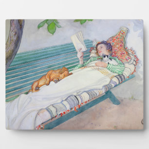 Placa Expositora Mujer mintiendo en un banco, 1913 (con c/c sobre p